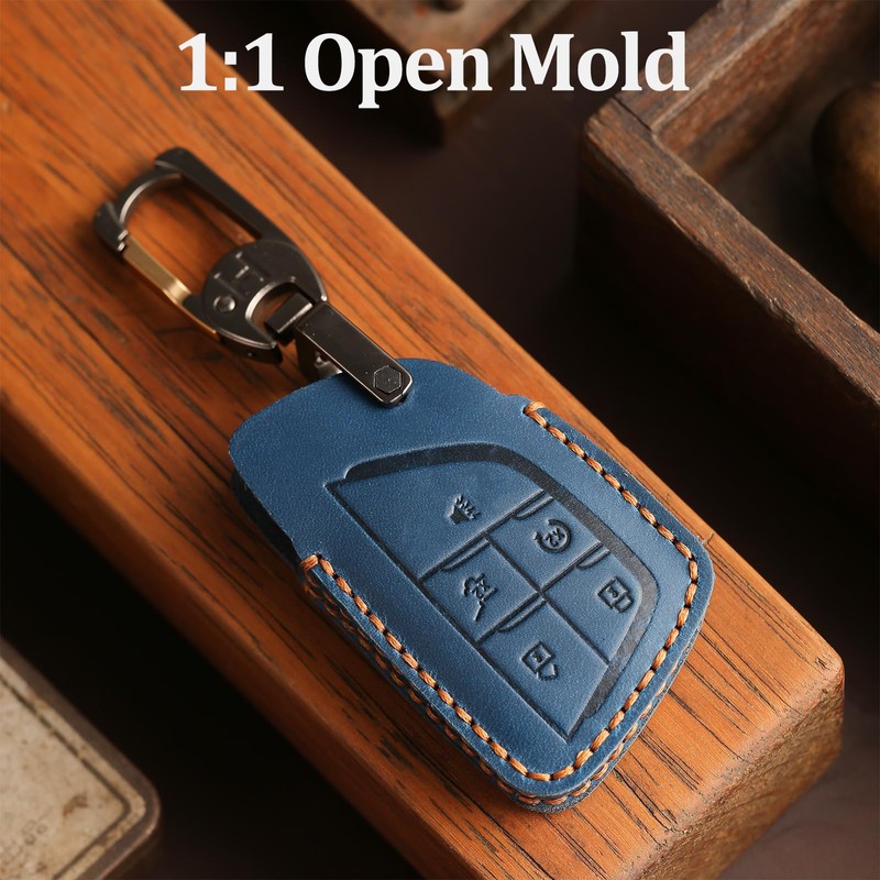 Aoocar Leather Key Fob Cover, Compatible with 2021-2025 2026 GMC
