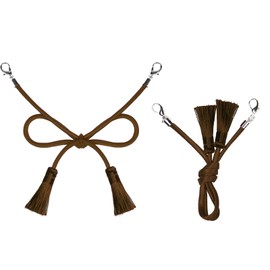 [TOuWA] Haori String with Tassel, Men's, Women's, Crab Tube, Kimono Accessories, Dressing Accessories, All Year, Coming of Age Ceremony, Adult and Children, Present (Length 13.4 inches (34 cm), brown
