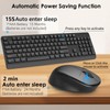 BKA BYA Wireless Keyboard and Mouse Combo,Full Size Quiet Keyboard