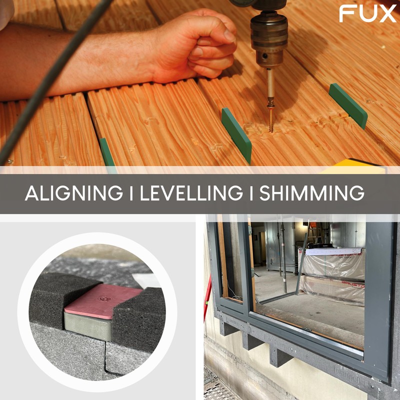 FUX Glazing Packers 20 - Plastic Shims & Spacers 60x40x1.5mm