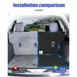 ZQULOYO Cargo Liners Backrest Mat for Chevy Equinox & GMC Terrain Accessories 2012-2017 with Hook&Loop Rear Trunk Mat Rear Seat Back Cover Protector All Weather Anti-Slip Split Dog Liner