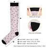 Pink and White Stripes Compression Socks for Men and Women