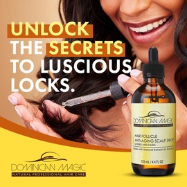 Dominican Magic Hair Follicle Anti-Aging Scalp Drop Hair Tonic with Rosemary and Cinnamon, Gotero Anti-Caida, Helps Stimulate Hair Growth, 2.01 Oz