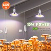 Meonum Mushroom Grow Light with 3/6/9 Hour Timer, 360° LED