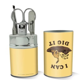 I Can Dig It Dog Funny Humor Stainless Steel Manicure Pedicure Grooming Beauty Care Travel Kit