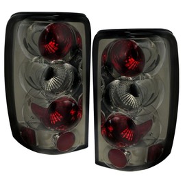 Azuresea 1pc Tail Light Assembly Rear Left Driver or Right Passenger Side ABS Plastic Polycarbonate Carbon Chrome Smoked Lamps for Yukon for Tahoe for Suburban 2500/1500 for Yukon XL 2500/1500