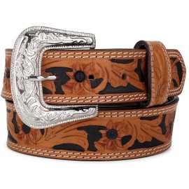F&L CLASSIC mens Western full grain Leather belt Strap w/Snaps for Interchangeable Buckles, USA,7-941-07-size 32-XX