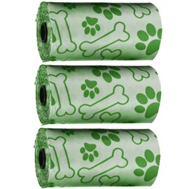 DOGGY WASTE REFILL BAGS POOP SCOOP REFILLABLE 60 BAGS 4 COLOURS POO BAGS FOR DOGS (Green)