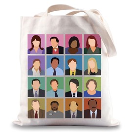 BWWKTOP Office Characters Tote Bag Michael And Dwight Fans Gifts Office Themed Gifts Office Fans Shoulder Bag Shopping Bag, Officecharacters, One Size, Fit
