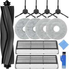 EATBALE Replacement Parts Accessories Kit for Dreame L10s Pro Ultra Heat X30 Ultra Robot with Main Brush, 4 Side Brushes, 2 Filters, 2 long-hair Mops, 2 Microfiber Mops