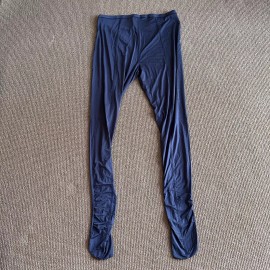 Skims Steel Blue Jelly Sheer Footed Leggings, Size 3X New
