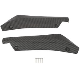 FINDAUTO PP Rear Bumper Lip Canards Spoiler Fit for Universal Glossy Carbon Look Side Fender Skirt Lip Splitter Canard Protector