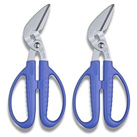CANARY Corrugated Cardboard Scissors, Heavy Dudy Craft Scissors Japanese Stainless Steel Blade, Made in JAPAN, Blue (2 Pcs Set)