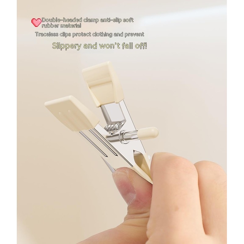 10/30/50Pcs Space-Saving Clothespin, Upgrade Double Head Clamp Dipped Hanger for