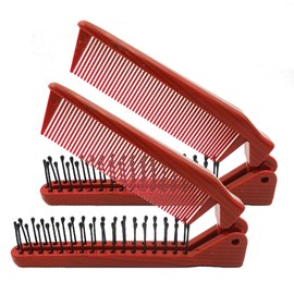 Folding Comb Double Headed Hair Comb (2 Pieces Anti-Static) Portable for Women, Men, Men, Straight, Hair Care, Plastic, For Home Use