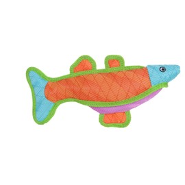 DURA FORCE - Durable Woven Fiber - Fish- Squeakers - Multiple Layers. Made Durable, Strong & Tough. Interactive Play Dog Toy (Tug, Toss & Fetch). Machine Washable & Floats (2 Pack)