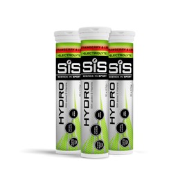 Science in Sport Science In Sport Hydro Hydration Tablets, Gluten-Free, Zero Sugar, Strawberry and Lime Flavour Plus Electrolytes, 20 Effervescent Tablets per Bottle (3 Bottles)