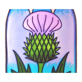 Scotland Thistle Stained Glass Gothic Panel Window Hanging Irish Sun Catcher Decoration Scottish Emblem Height 20cm