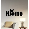 Home Word Wall Sticker French Bulldog Decal Animal Dog Silhouette