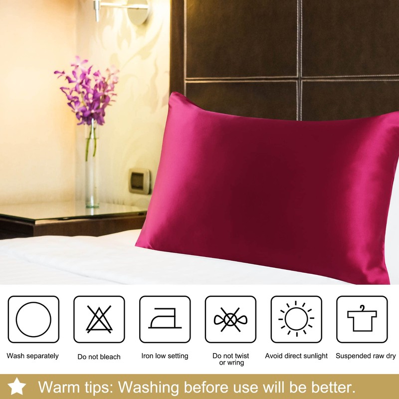 sourcing map Silk Pillowcase 19 Momme Mulberry Silk Pillowcase with