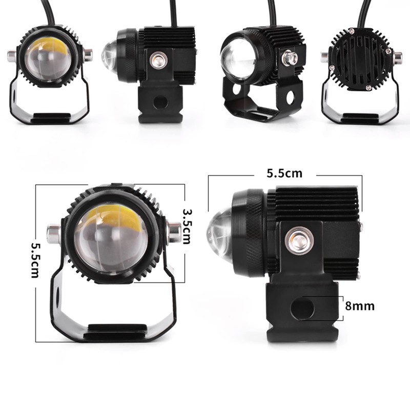Mulcort Universal 12V Mini Projector Lens Led Headlihgt Fog Driving