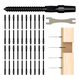 Riayer 20 Pair Black Cable Railing Kit, Invisible Crimp Fitting Hardware, Right & Left Handed Thread Swage Lag Screws for Wood Post of 1/8" T316 Steel Railing System, HF016BL