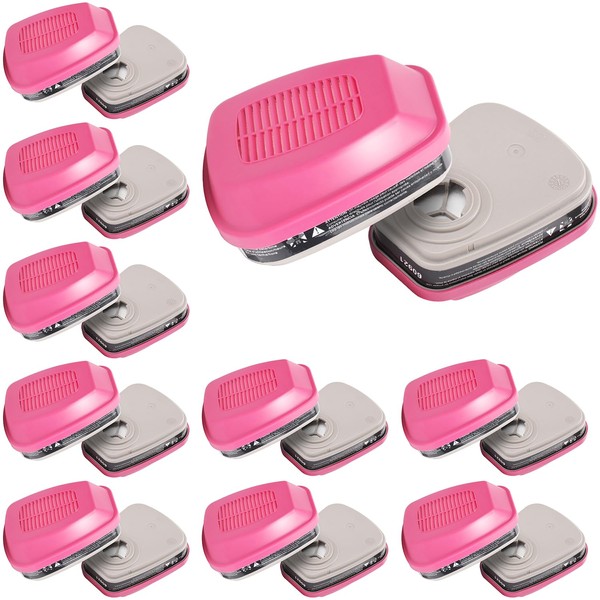 20 PCS(10 Pair) 60921 Respirator Cartridges - Particulate Filters Helps