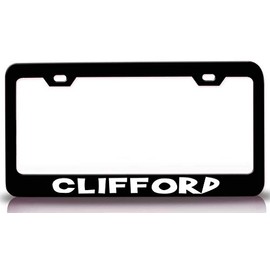 Custom Brother - Clifford Male Name Metal Car SUV Truck License Plate Frame Bl j27