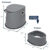 Portable Toilet Camping Potty Durable Leakproof with 6-Gallon Waste Tank