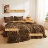 XeGe Cheetah Print Fluffy Faux Fur Duvet Cover Set, 3