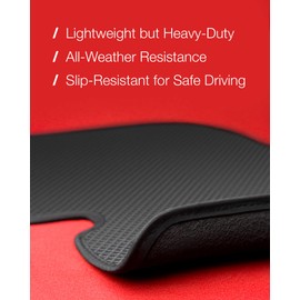 Floor Mats for Toyota 4Runner 2014-2024 - Custom 3D Fit Mats for Toyota 4Runner 5th Generation - 1st & 2nd Row - Anti-Slip Backing - Heavy Duty TPR Mats - Set of 4 All Weather Car Liner Floormats