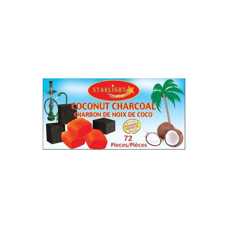 Starlight Coconut Shell charcoal Cubes 72 pc