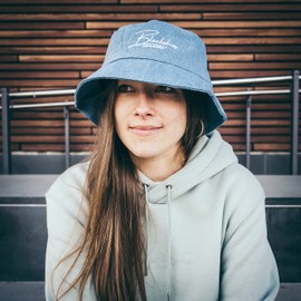 Blackskies® EOS Bucket Hat | Women's Men's Jeans Sun Hat | Denim Fabric Bucket Hat Summer Hat for Holiday Cap - Baseball Cap Men Women Unisex Streetwear Outdoor Leisure, Eos Light Blue