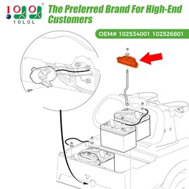 10L0L Golf Cart Battery Hold Down Plate with Rods Kit Fit Club Car Precedent 2004-2009 48V (12V*4 Battery) Electric Golf Cart, OEM# 102534001 102526801