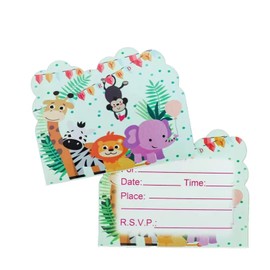 20PCS Birthday Invitations, Children's Party Invitations, Birthday Party Blank Birthday Invitation Cards, Perfect for Boys' and Birls' Birthday Celebrations