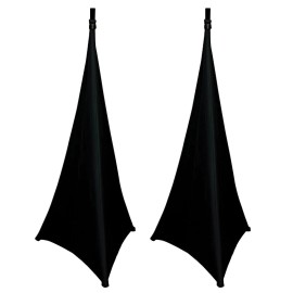 ProX X-SP2SC-BLX2 2 Sided Black Lycra Cover Scrim for Speaker Tripod Stands Pair
