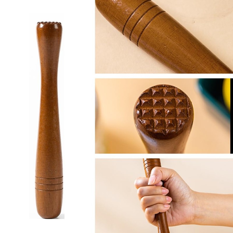 ARFUKA Wooden Cocktail Muddler Professional Bartender Tool for Mojitos, Lemonade