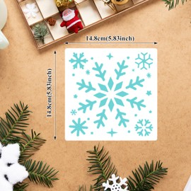 ALLY-MAGIC Christmas Snowflake Stencil Template, 20PCS Christmas Stencils for Painting Drawing Spraying, Reusable Plastic Snowflake Stencil Christmas Stencils for Window Glass Wall Door Y9FGXHMB20