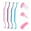 Healvian 8pcs Manual Tapered Toothbrushes Double-headed Oral Brush Plaque Remover
