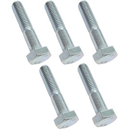 AERZETIX - C47524 - Set of 5 - Bolt Hexagon Screws M10 x 50 with Partial Thread - with Hexagonal Head - Diameter 10 x 50 mm - DIN 931 - Class 8.8 - Made of Galvanised Steel - DIY - Assembly Tool