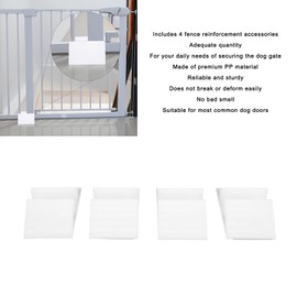 Pet Gate Support Feet, PlasticReinforcement Fitting, Stable Free Standing Dog Panel with Widely Used for Configurable Wood Dog Gate