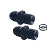 DEWHEL 2pcs 6AN Male Flare to M12x1.5 Male Metric Thread