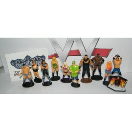 WWE Wrestling Deluxe Mini Figure Set of 12 Toy Kit with 10 Figures, Tattoo More!