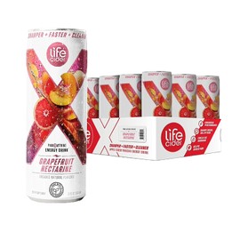 Life Cider X Paraxanthine Energy Drink | 12 fl oz Cans | Made with Paraxanthine & Organic Apple Cider Vinegar | No Crash, No Jitters | Organic Natural Flavors (12 pack, Grapefruit Nectarine)
