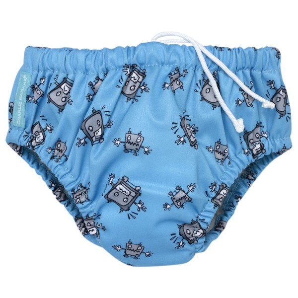 Charlie Banana® Schwimmwindel Trainingswindel 2-in-1 the fashion collection robot boy in blau Small 0-6 Monate Trainer