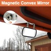 8" x 4" Universal Magnetic Tractor Mirror Stainless Steel Convex