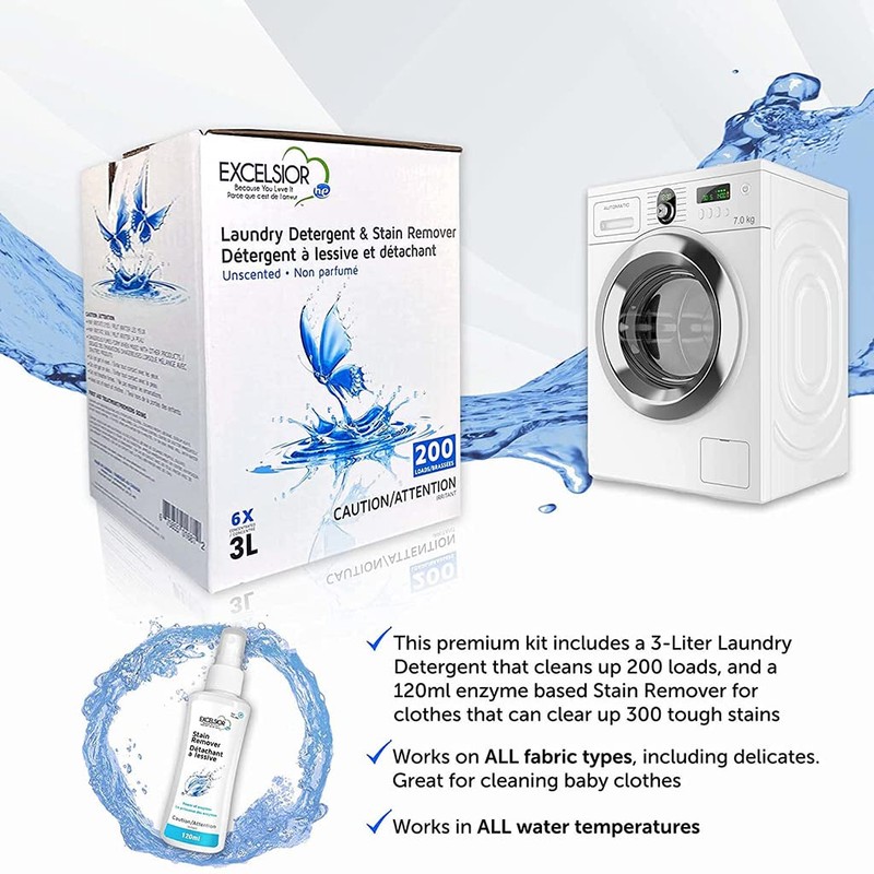 Excelsior - Laundry Detergent with Eco Bottle- Concentrated Liquid -