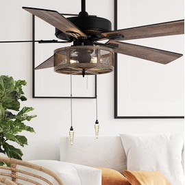 Akahttbn Ceiling Fan Pull Chains Ornaments 12 Inches Yellow Glass Pendant with Bead Pull Chain Connectors Decorative Extension for Ceiling Light Lamp Fan Chain 2 Pcs(Copper)