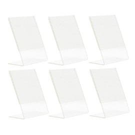 KINOKINO Desktop POP Stand Promotional Sign Holder Acrylic Photo Frame (A6 Vertical 6 Pcs)