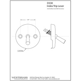 Westbrass D330-01 Trip Lever Overflow Faceplate, Polished Brass